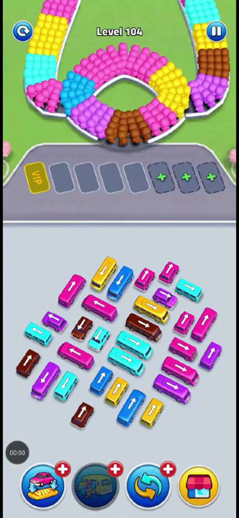 Bus Rush Fever Level 104 gameplay preview