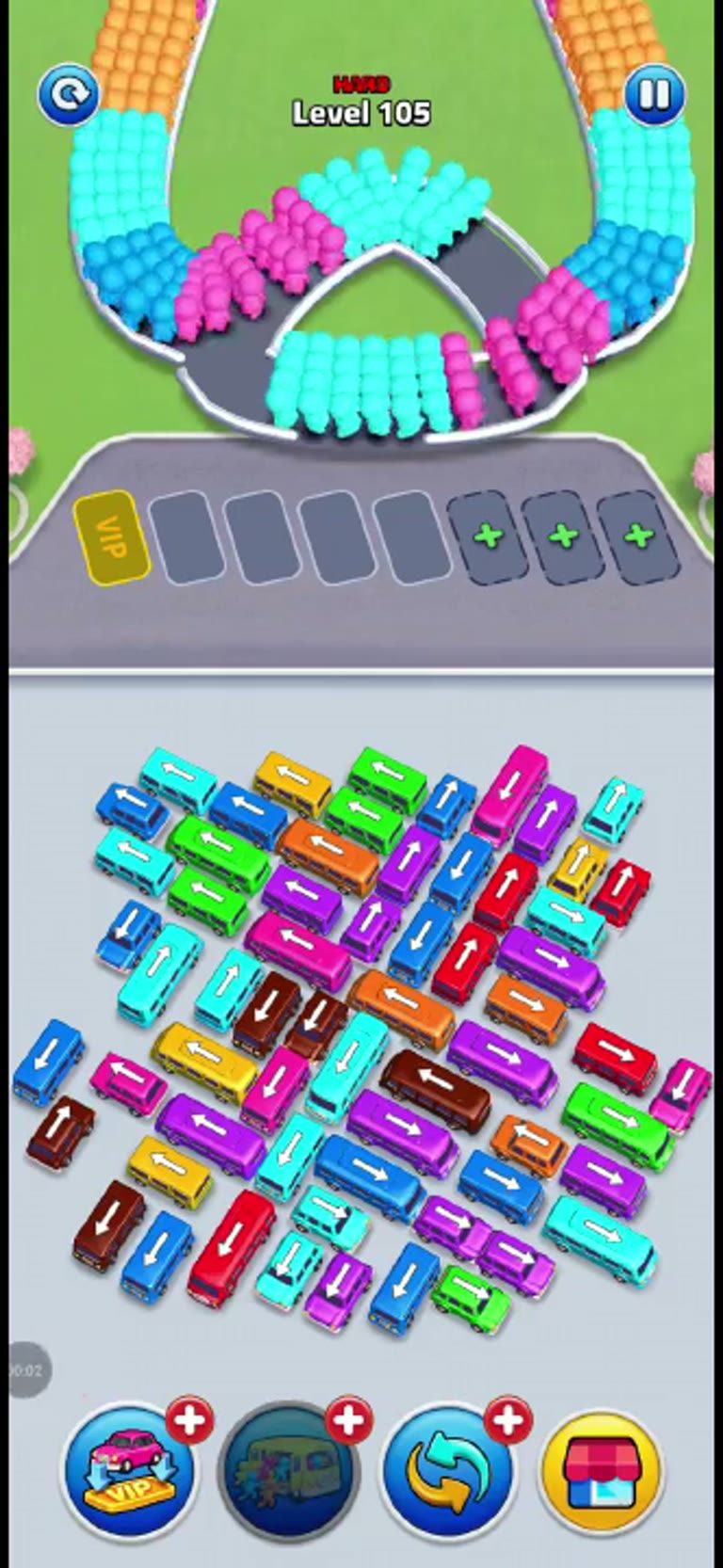 Bus Rush Fever Level 105 gameplay preview