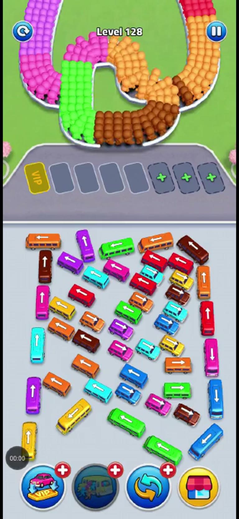Bus Rush Fever Level 128 gameplay preview
