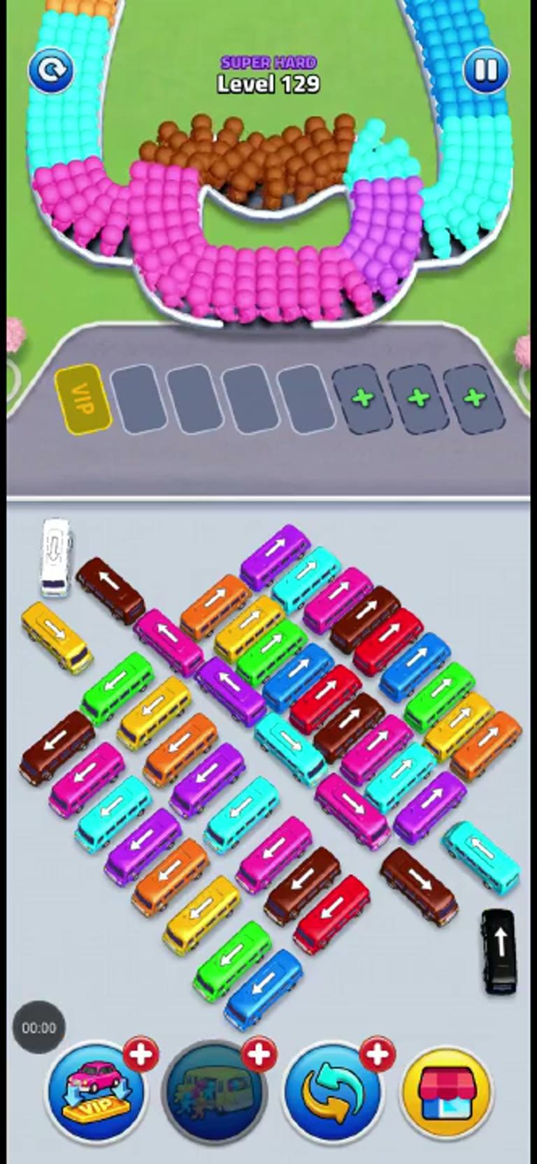 Bus Rush Fever Level 129 gameplay preview