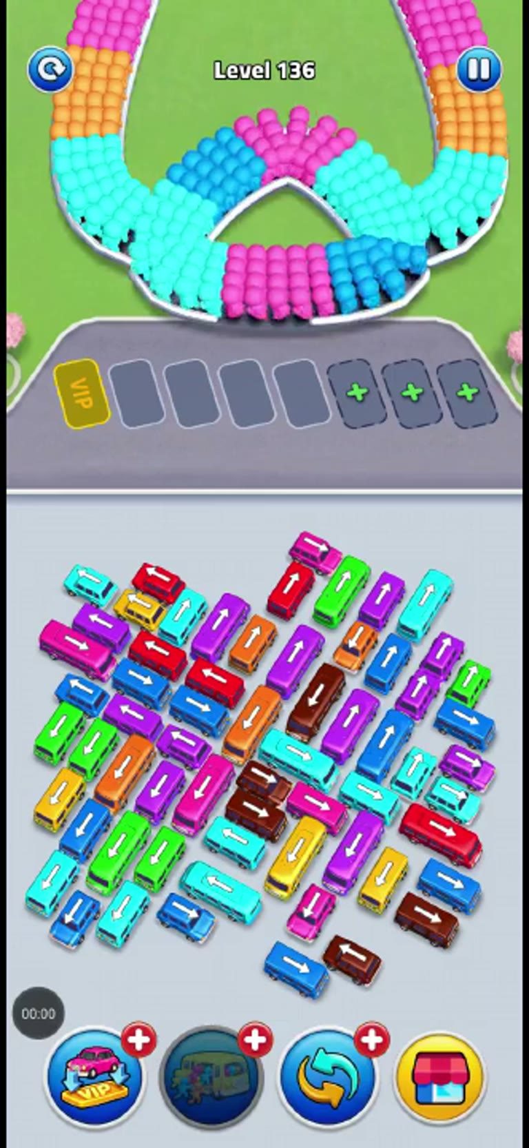 Bus Rush Fever Level 136 gameplay preview