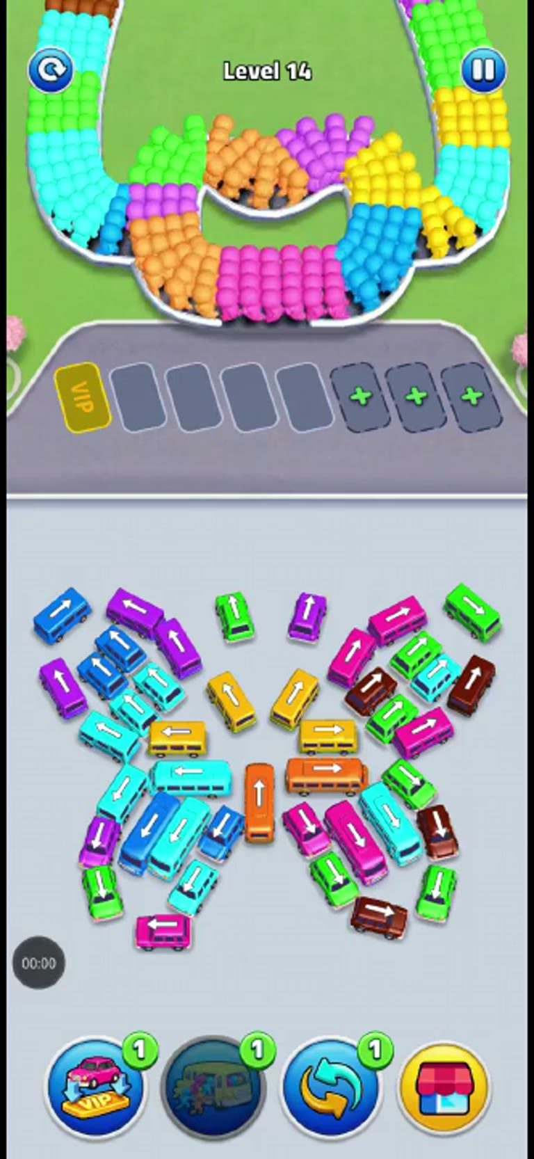 Bus Rush Fever Level 14 gameplay preview
