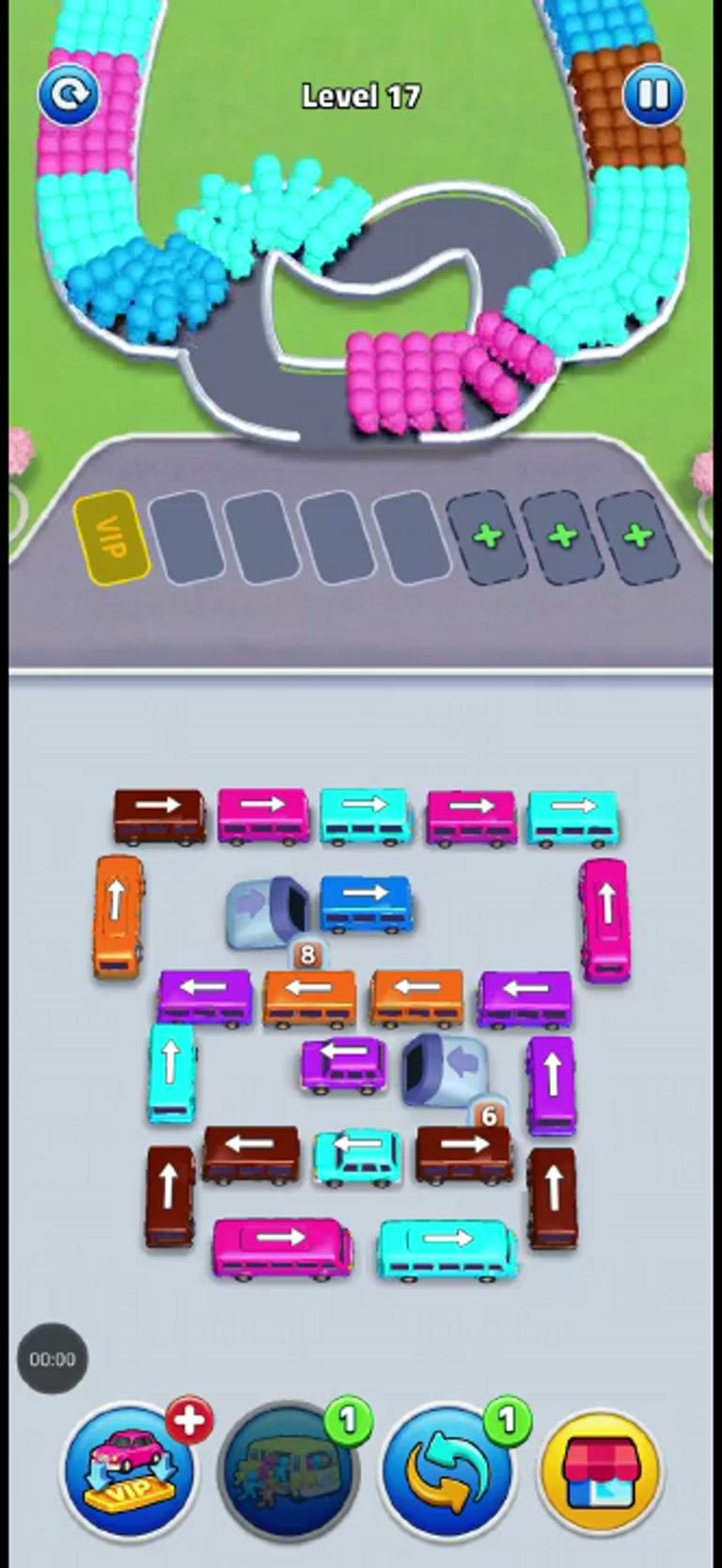 Bus Rush Fever Level 17 gameplay preview