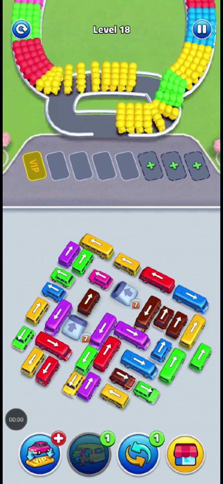 Bus Rush Fever Level 18 gameplay preview