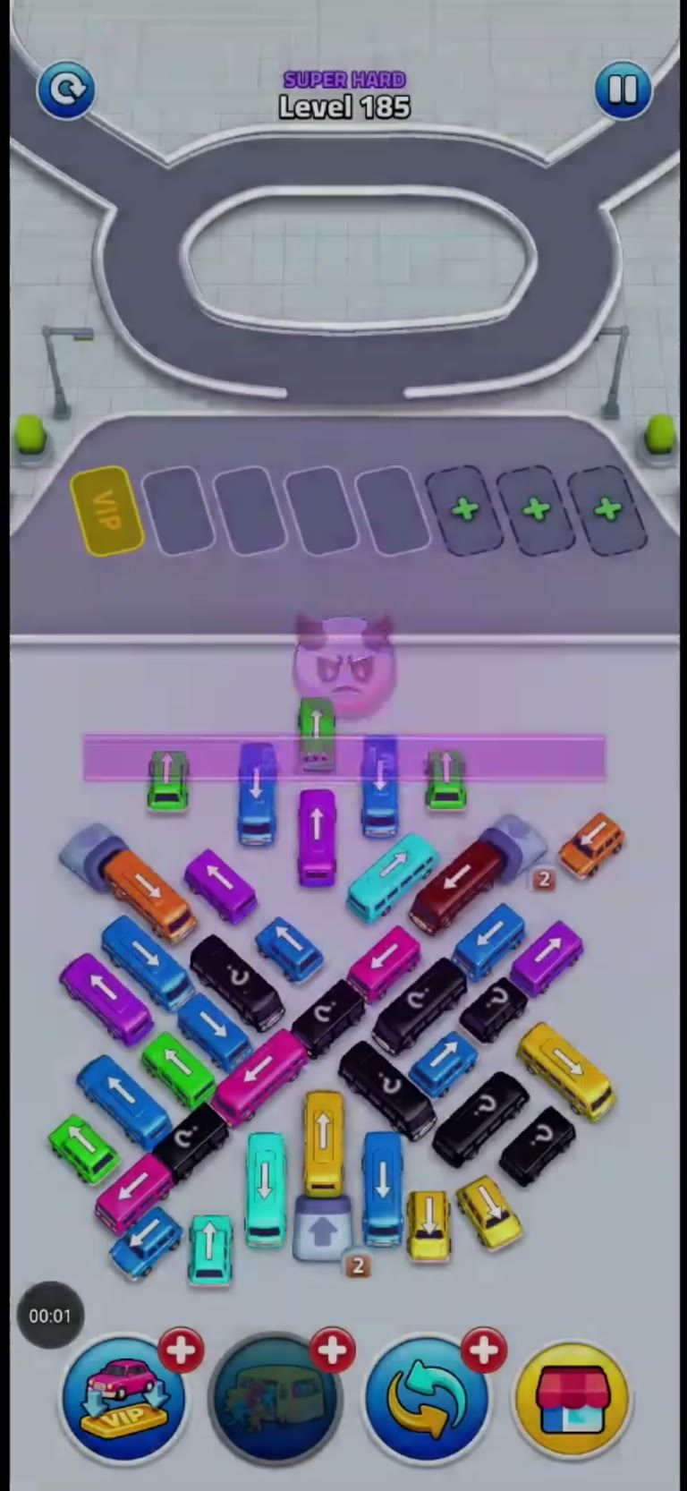 Bus Rush Fever Level 185 gameplay preview