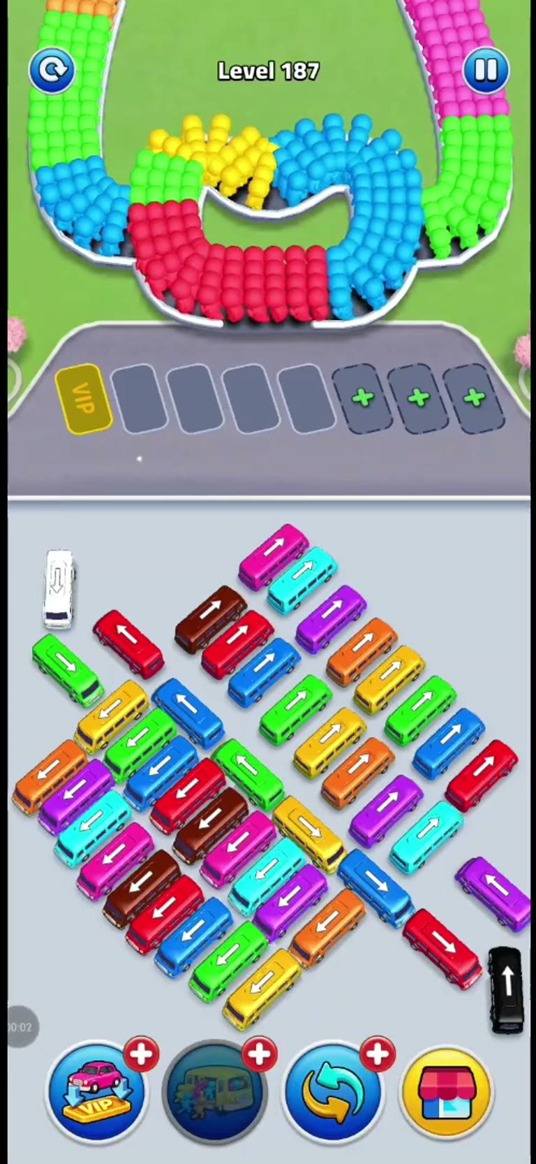 Bus Rush Fever Level 187 gameplay preview