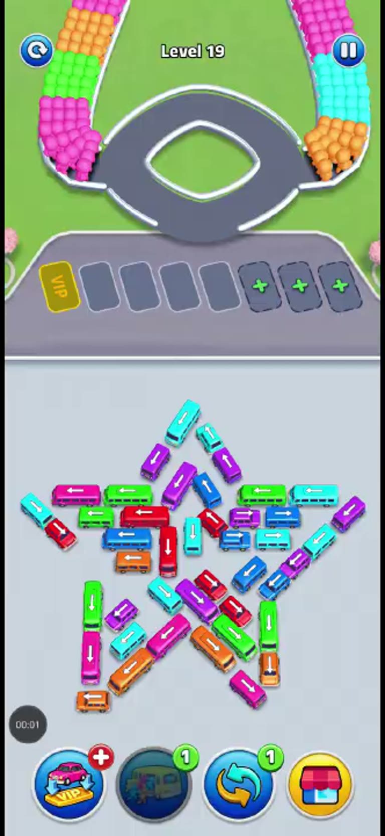 Bus Rush Fever Level 19 gameplay preview