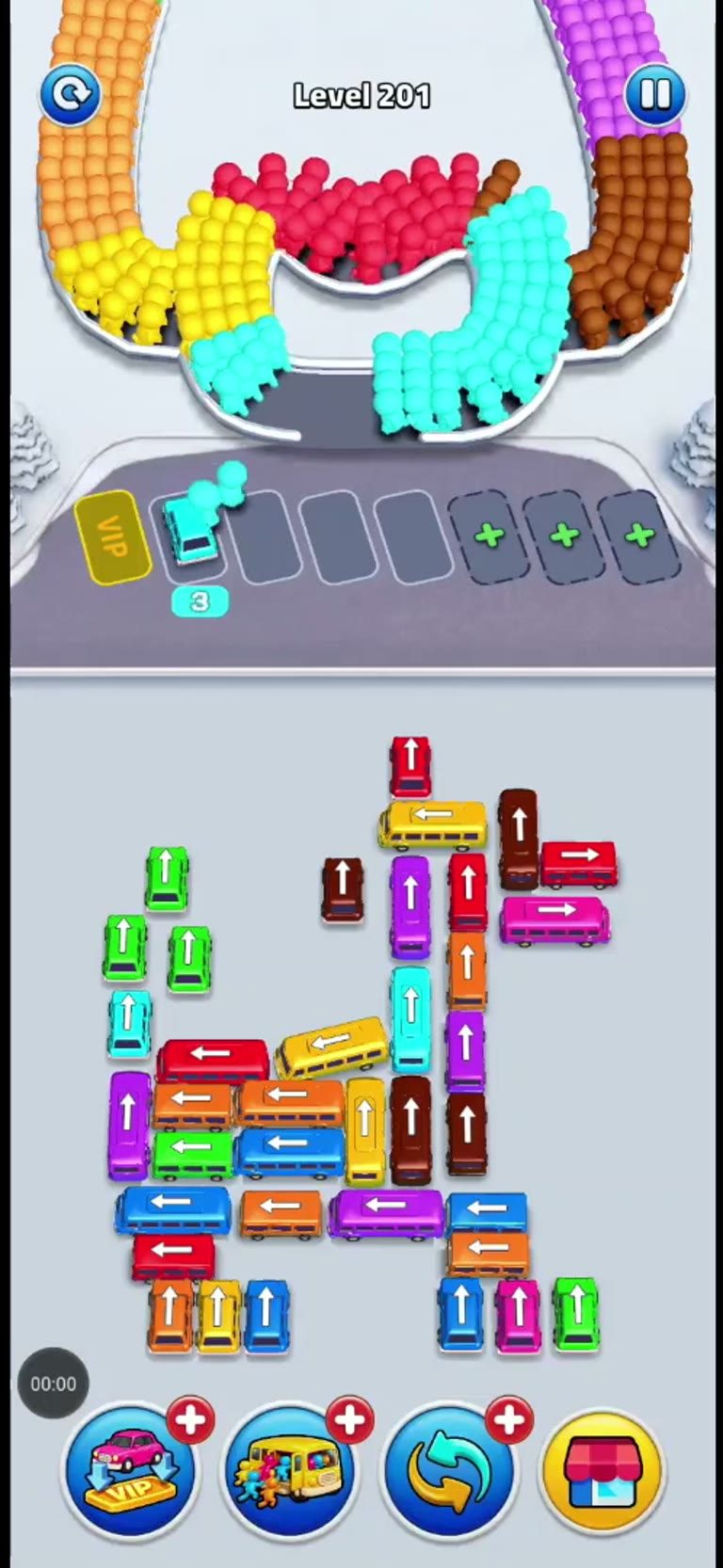 Bus Rush Fever Level 201 gameplay preview