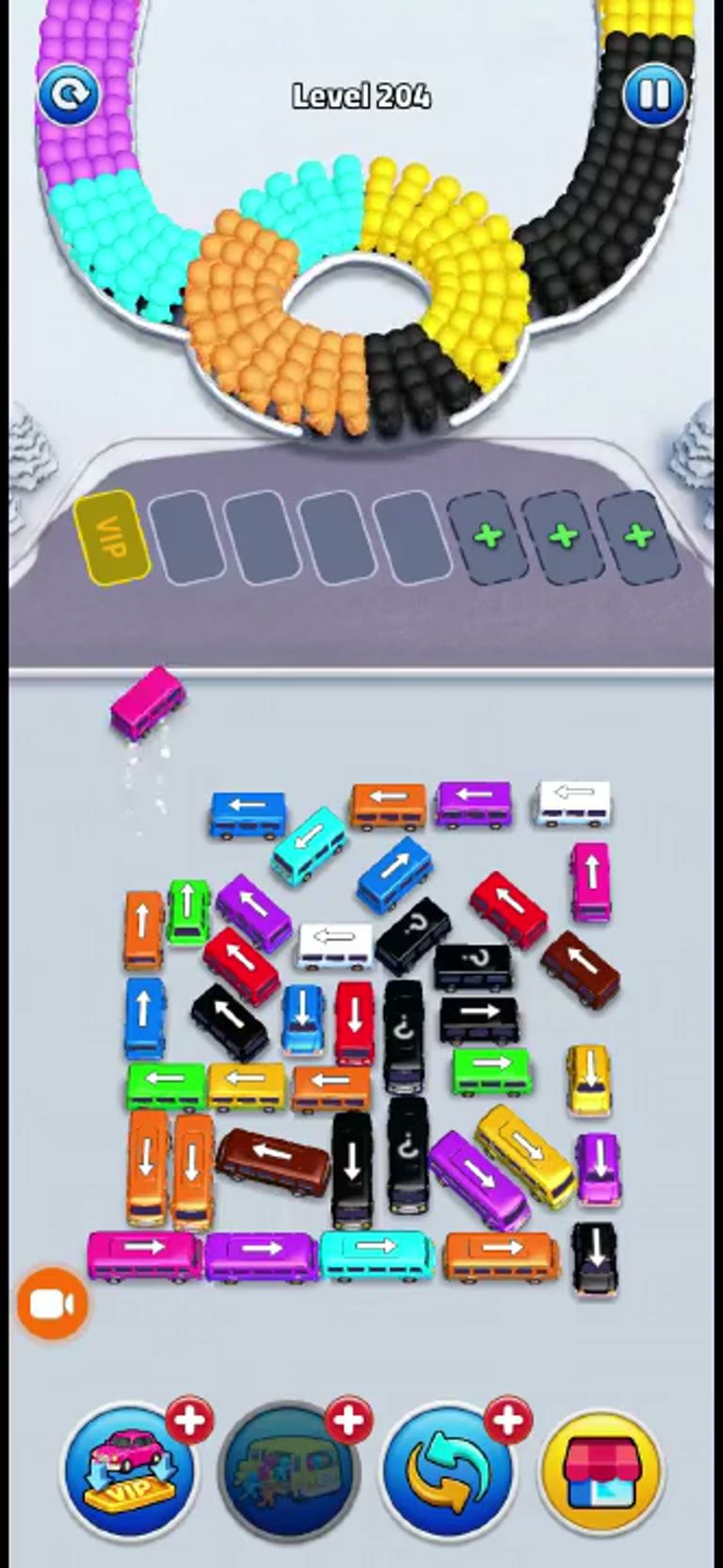 Bus Rush Fever Level 204 gameplay preview