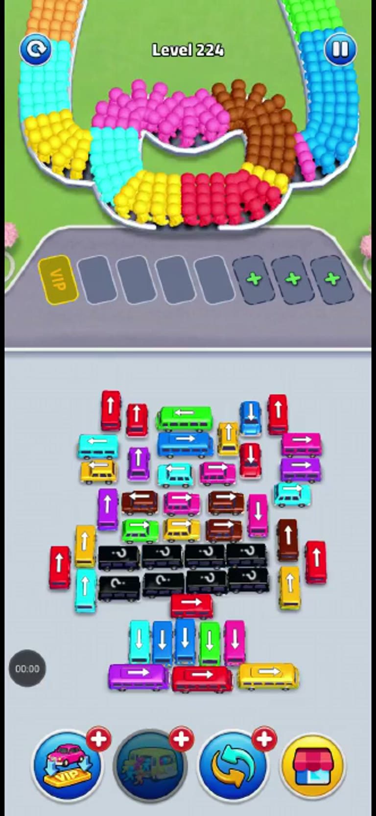 Bus Rush Fever Level 224 gameplay preview