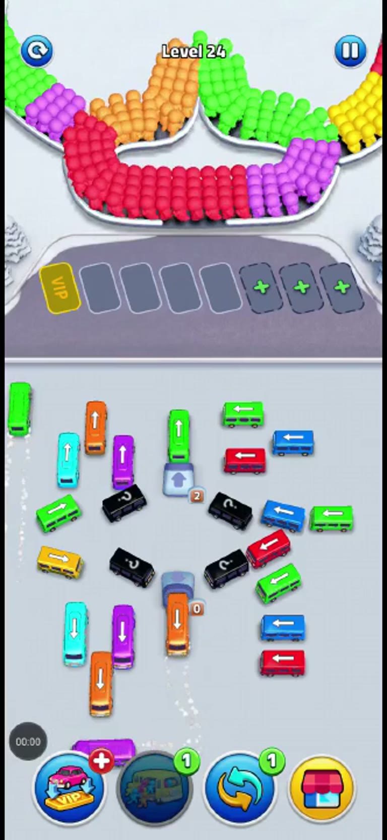 Bus Rush Fever Level 24 gameplay preview