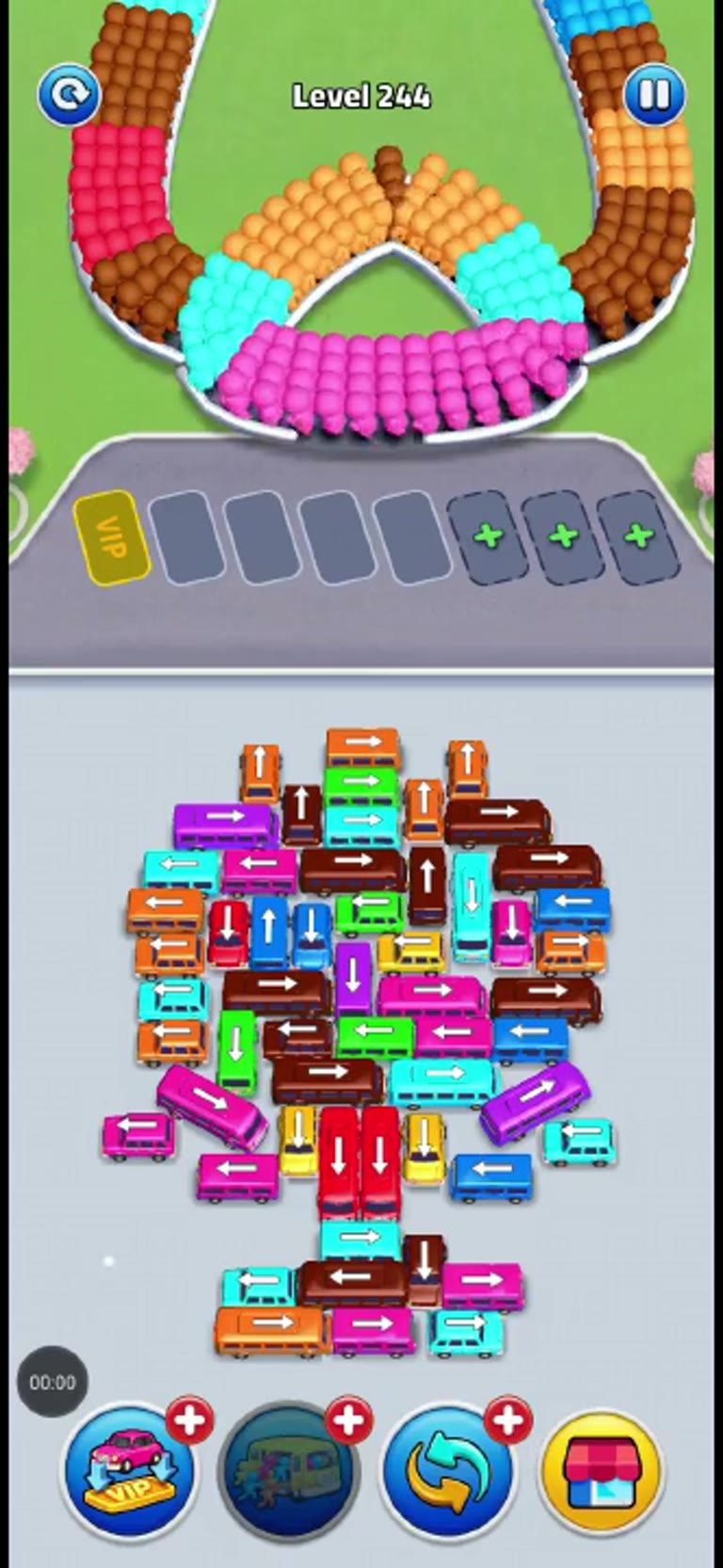 Bus Rush Fever Level 244 gameplay preview