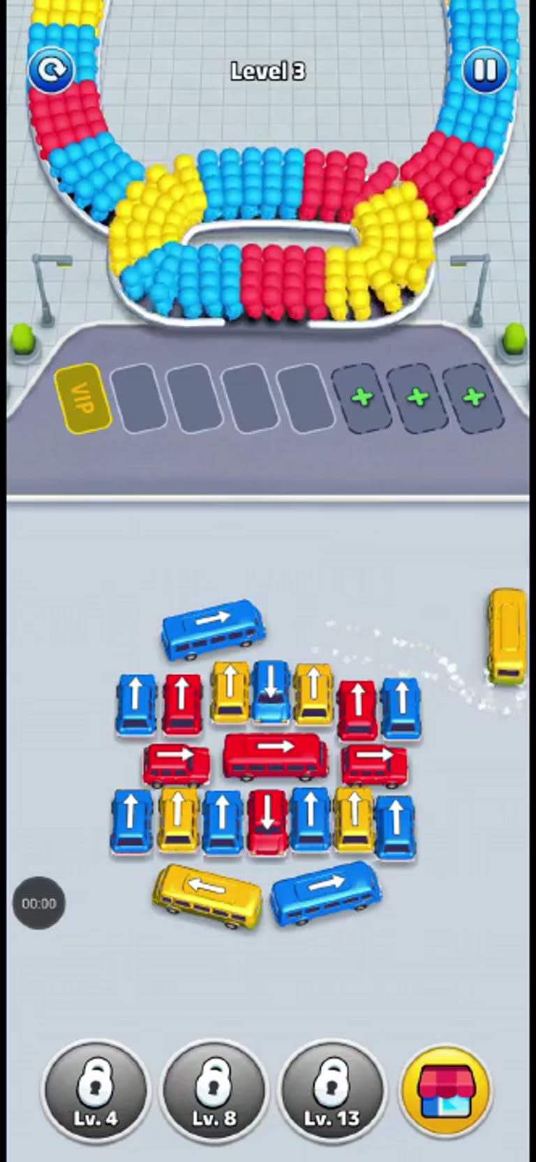 Bus Rush Fever Level 3 gameplay preview