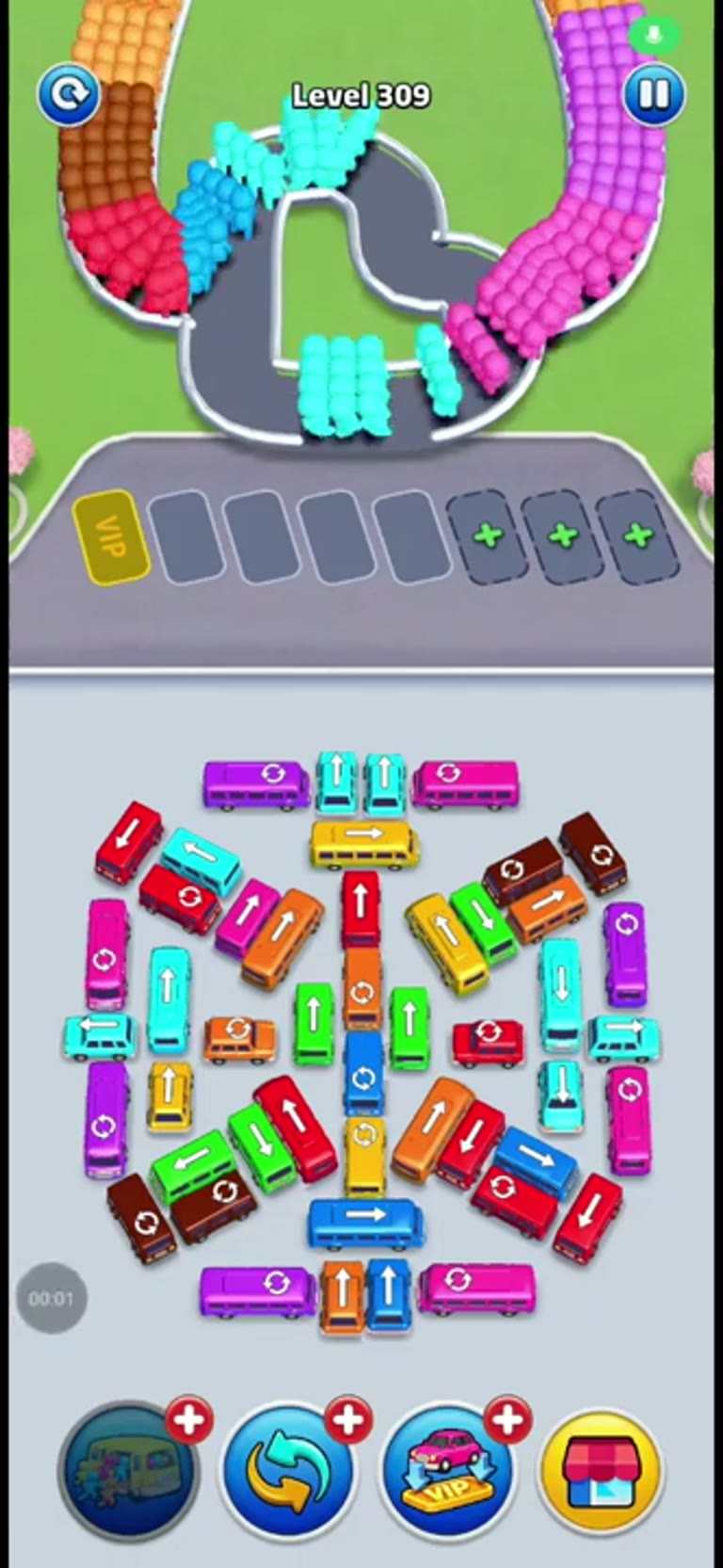 Bus Rush Fever Level 309 gameplay preview