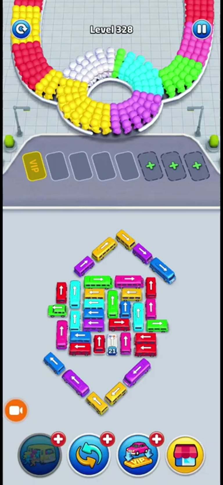 Bus Rush Fever Level 328 gameplay preview
