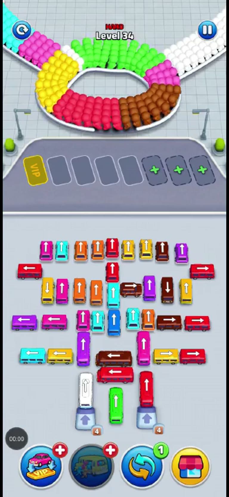 Bus Rush Fever Level 34 gameplay preview