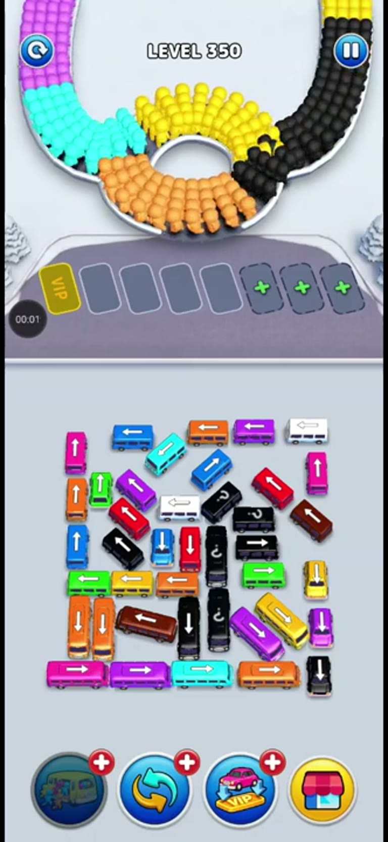 Bus Rush Fever Level 350 gameplay preview