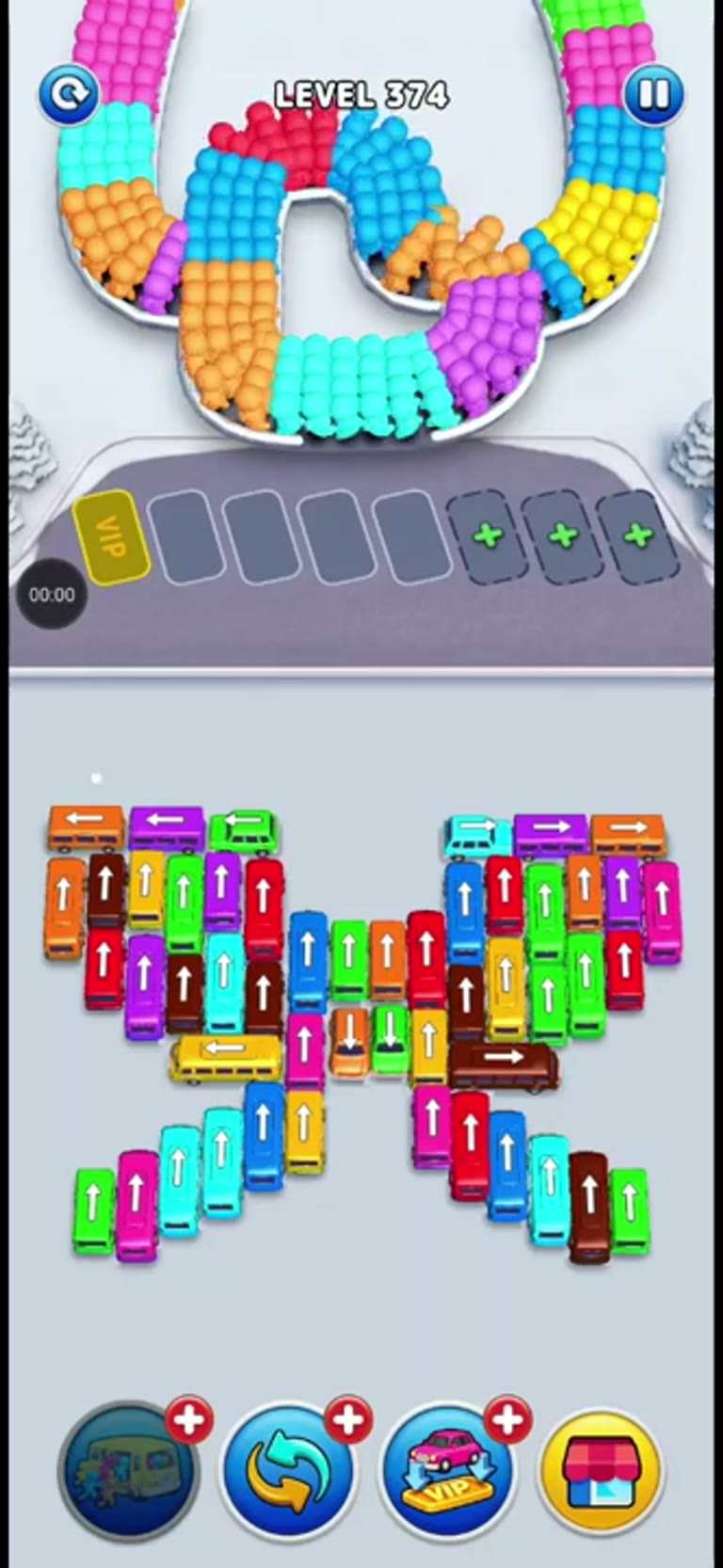 Bus Rush Fever Level 374 gameplay preview