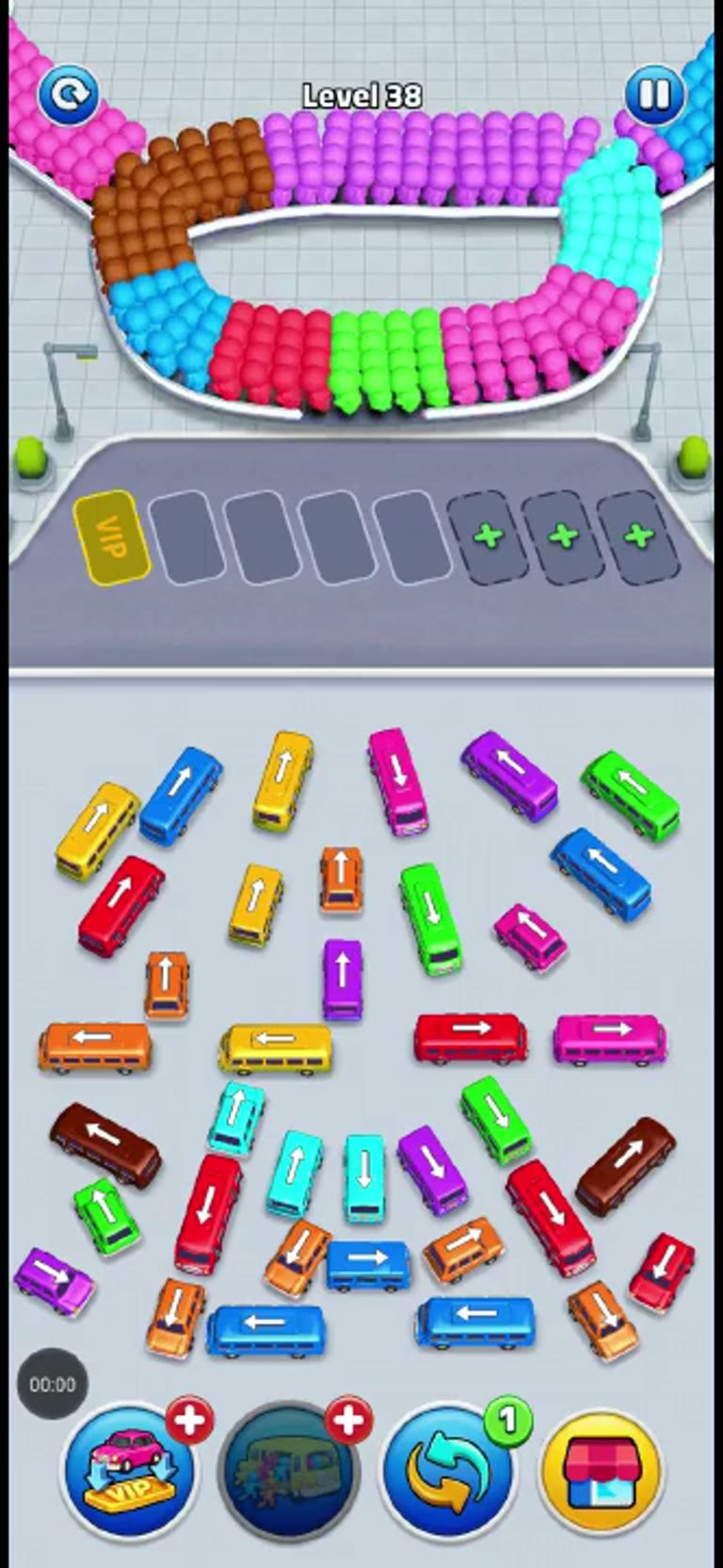 Bus Rush Fever Level 38 gameplay preview