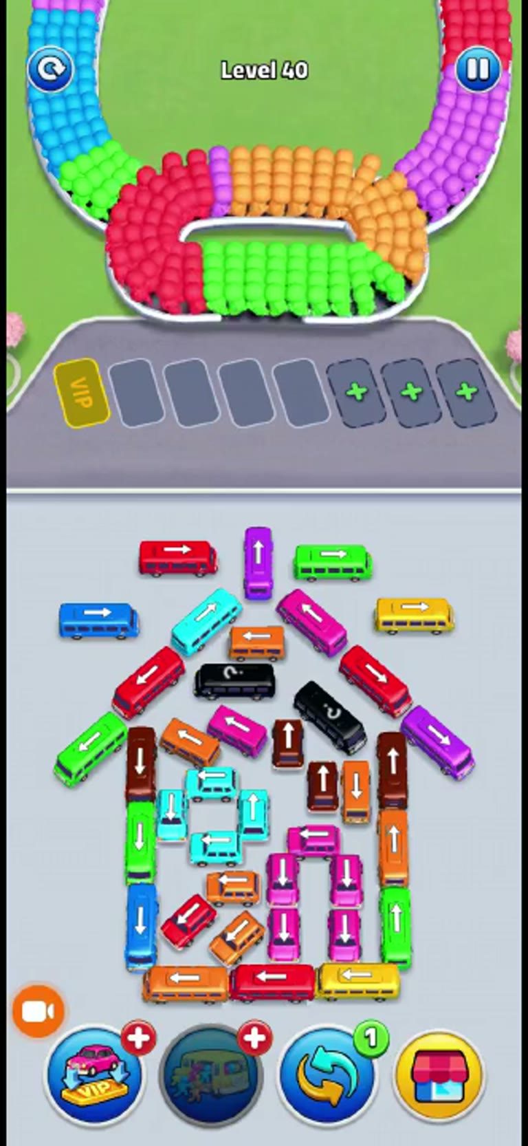 Bus Rush Fever Level 40 gameplay preview