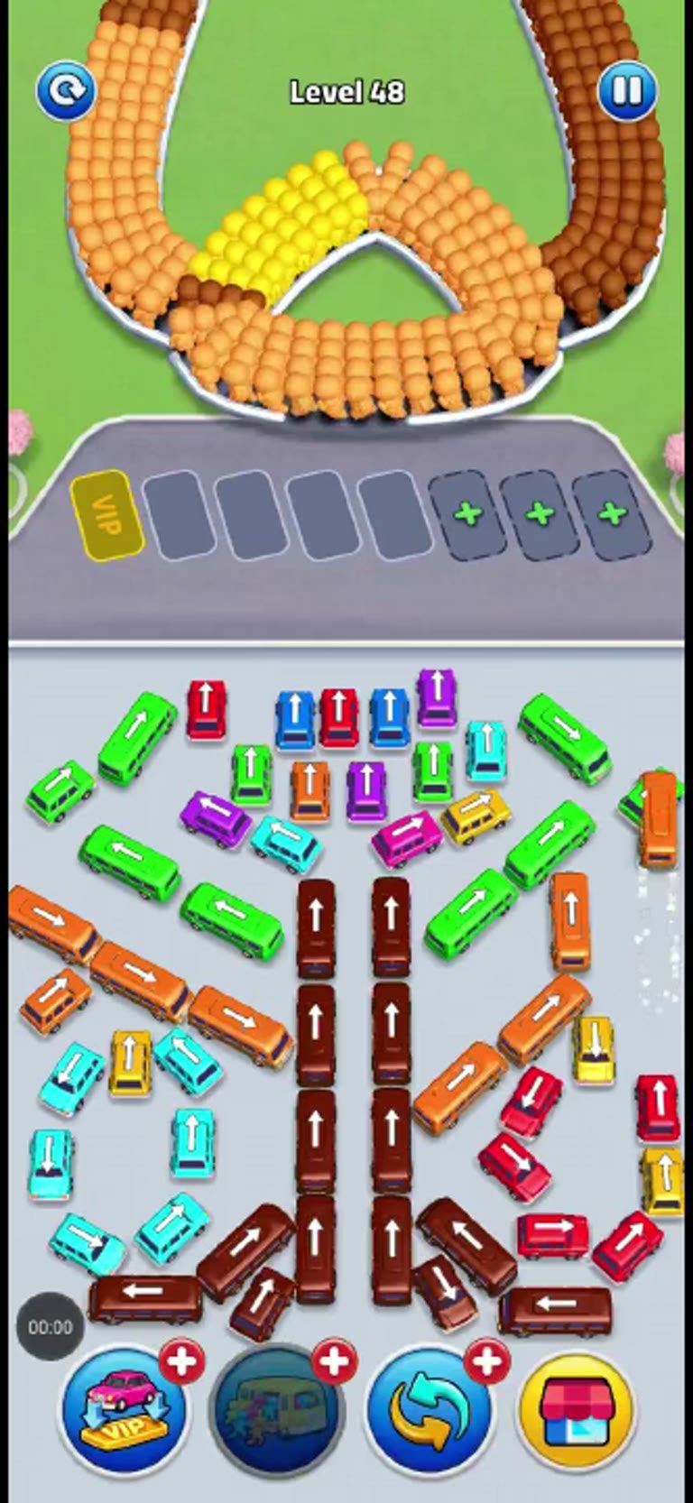 Bus Rush Fever Level 48 gameplay preview