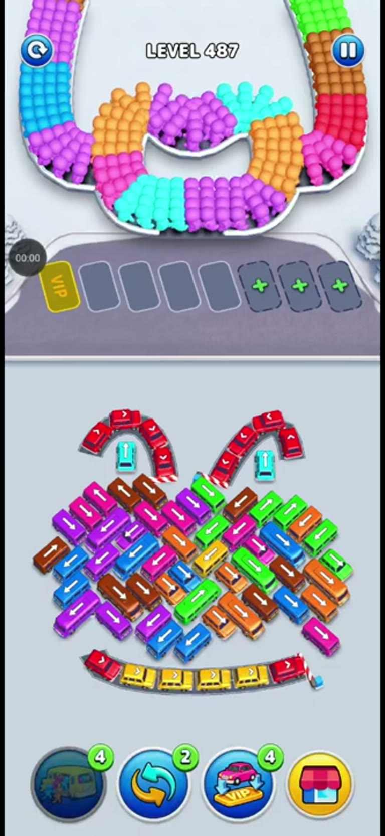 Bus Rush Fever Level 487 gameplay preview