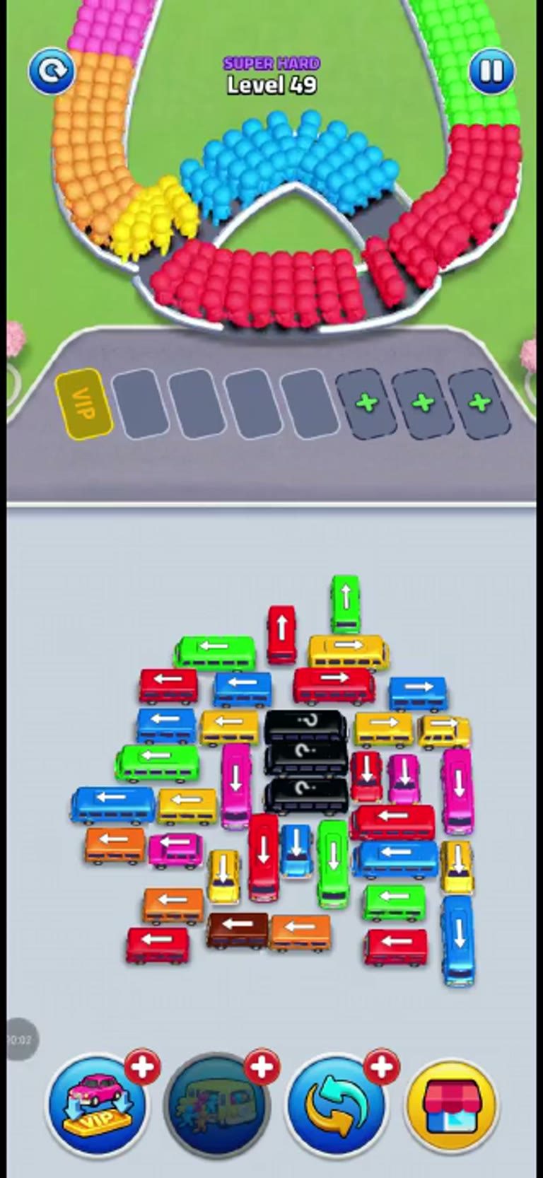 Bus Rush Fever Level 49 gameplay preview