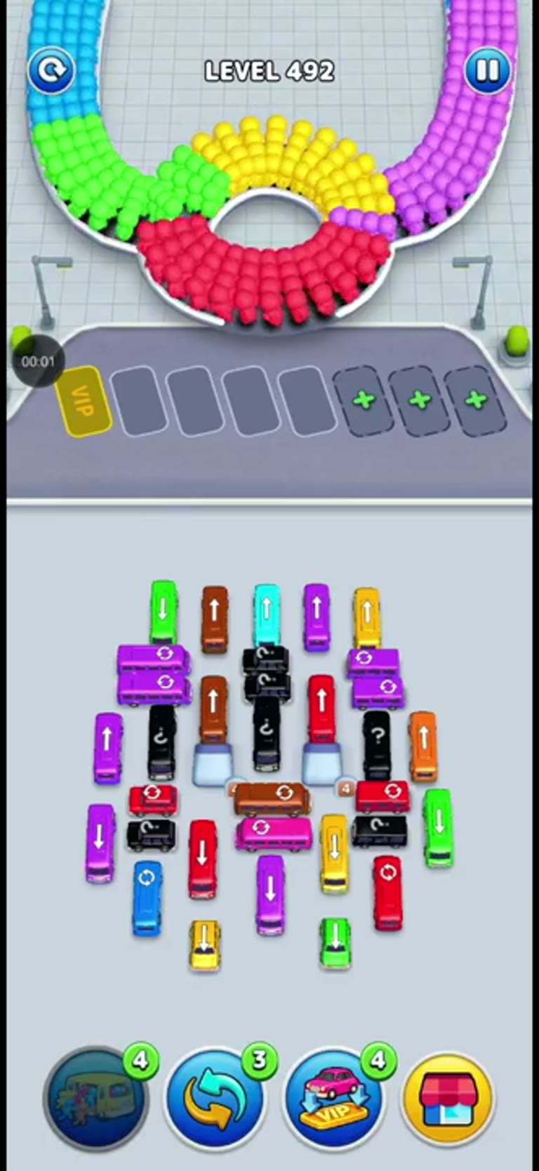 Bus Rush Fever Level 492 gameplay preview