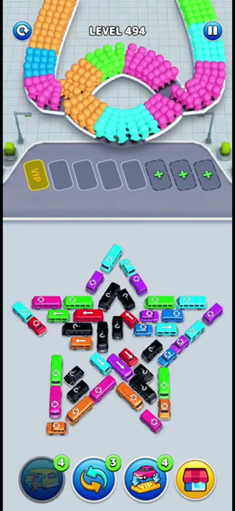 Bus Rush Fever Level 494 gameplay preview