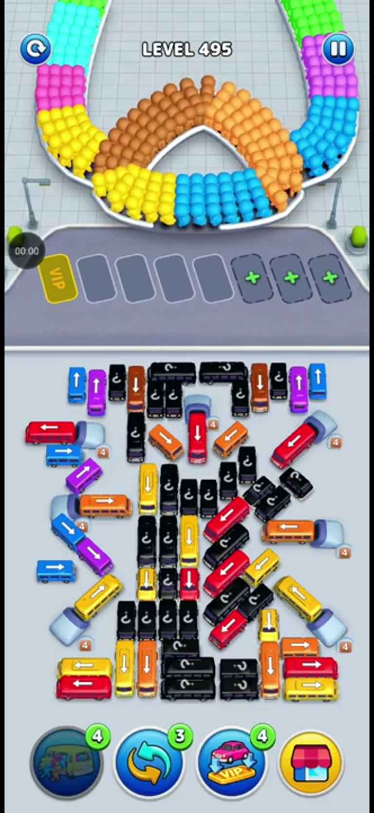 Bus Rush Fever Level 495 gameplay preview