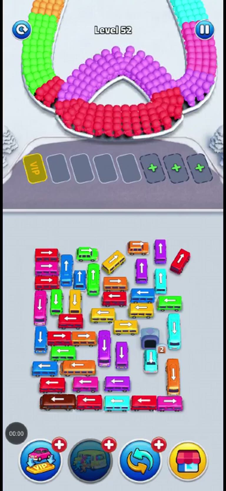 Bus Rush Fever Level 52 gameplay preview