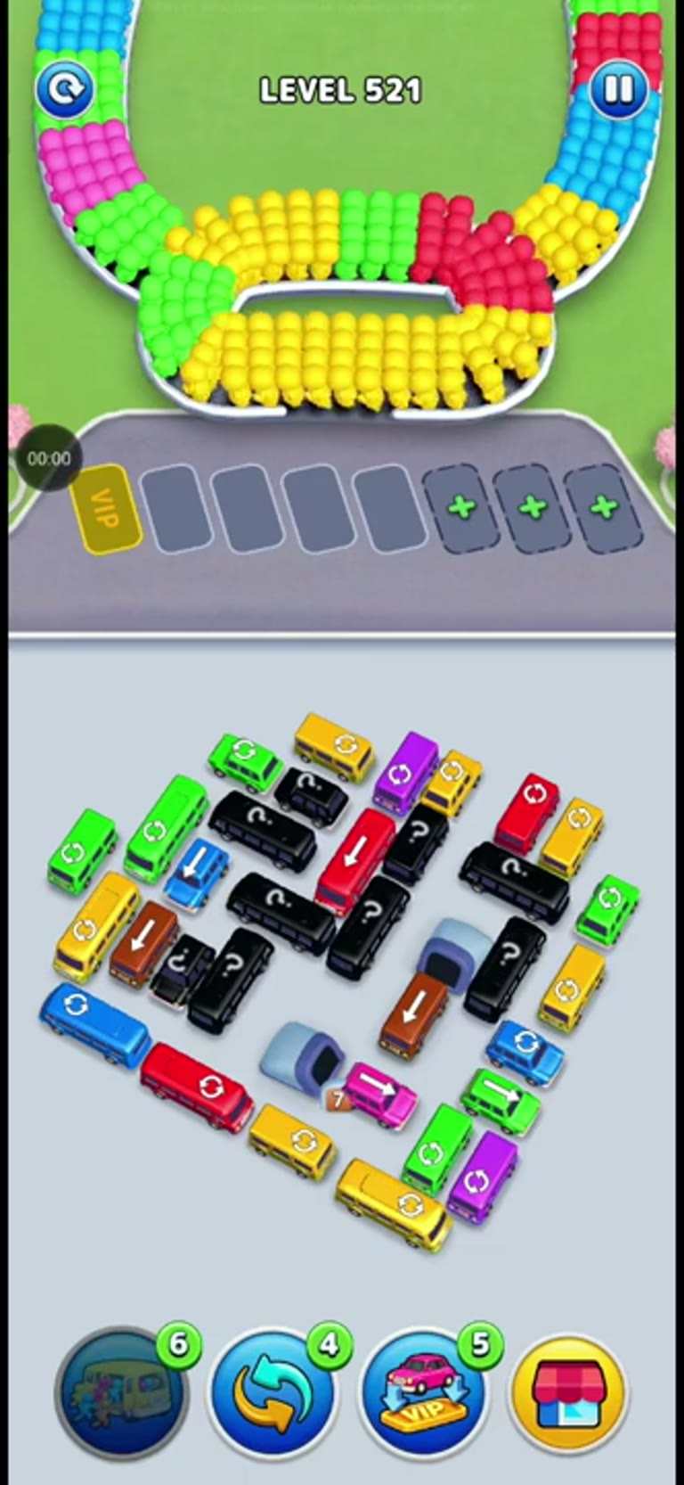 Bus Rush Fever Level 521 gameplay preview