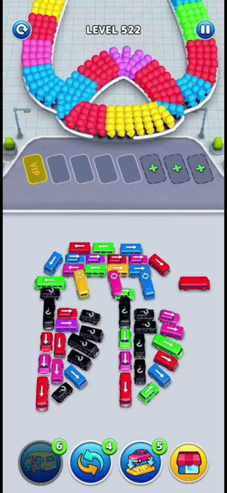 Bus Rush Fever Level 522 gameplay preview