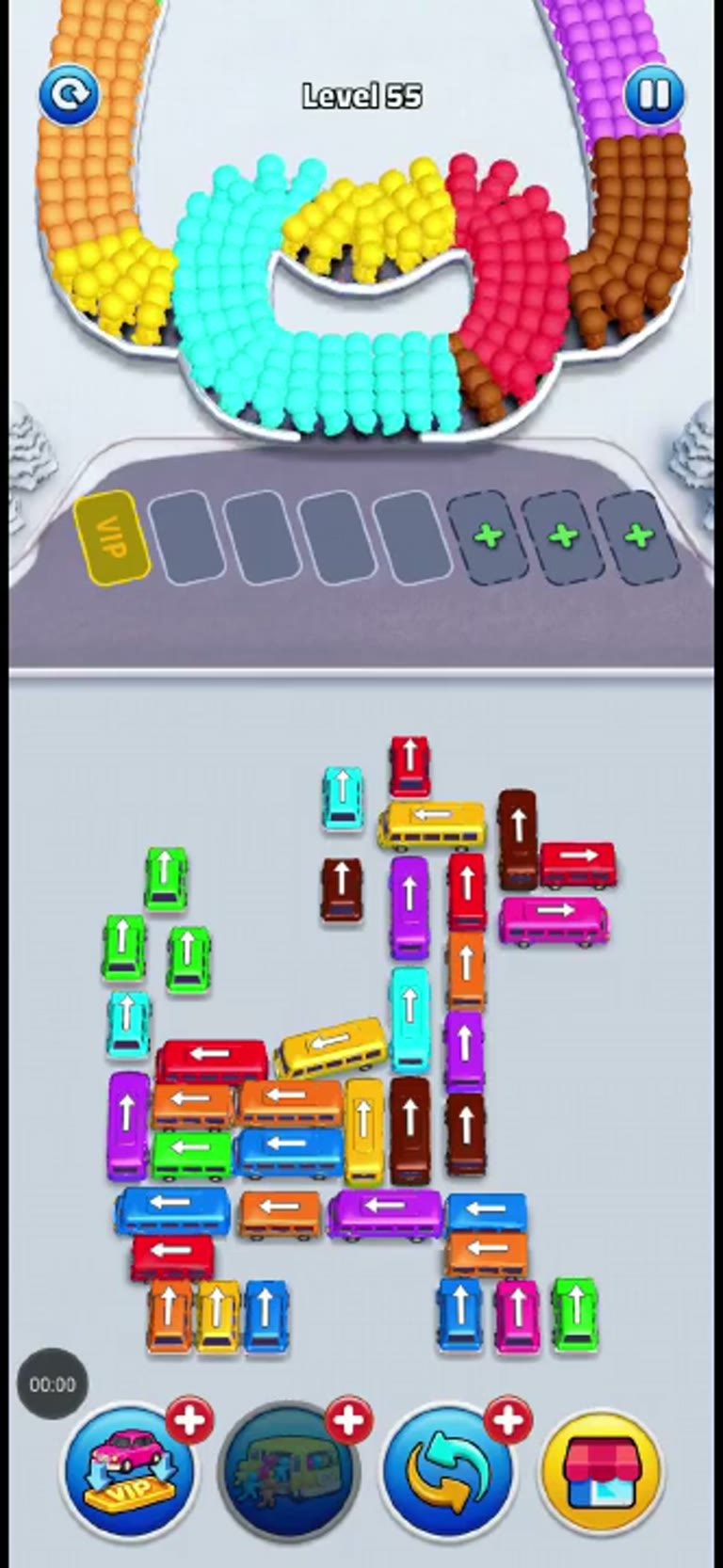 Bus Rush Fever Level 55 gameplay preview