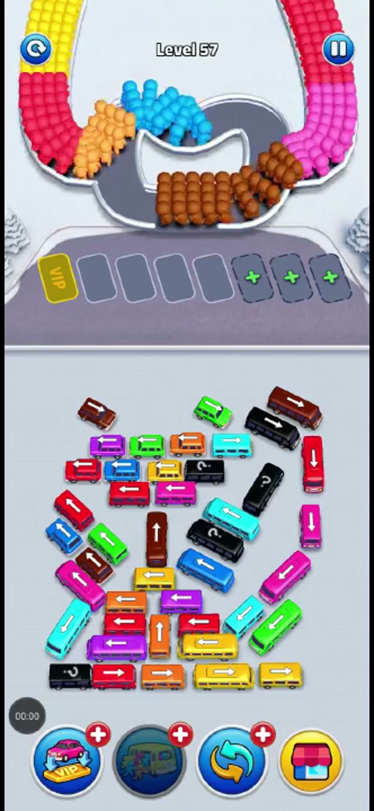 Bus Rush Fever Level 57 gameplay preview