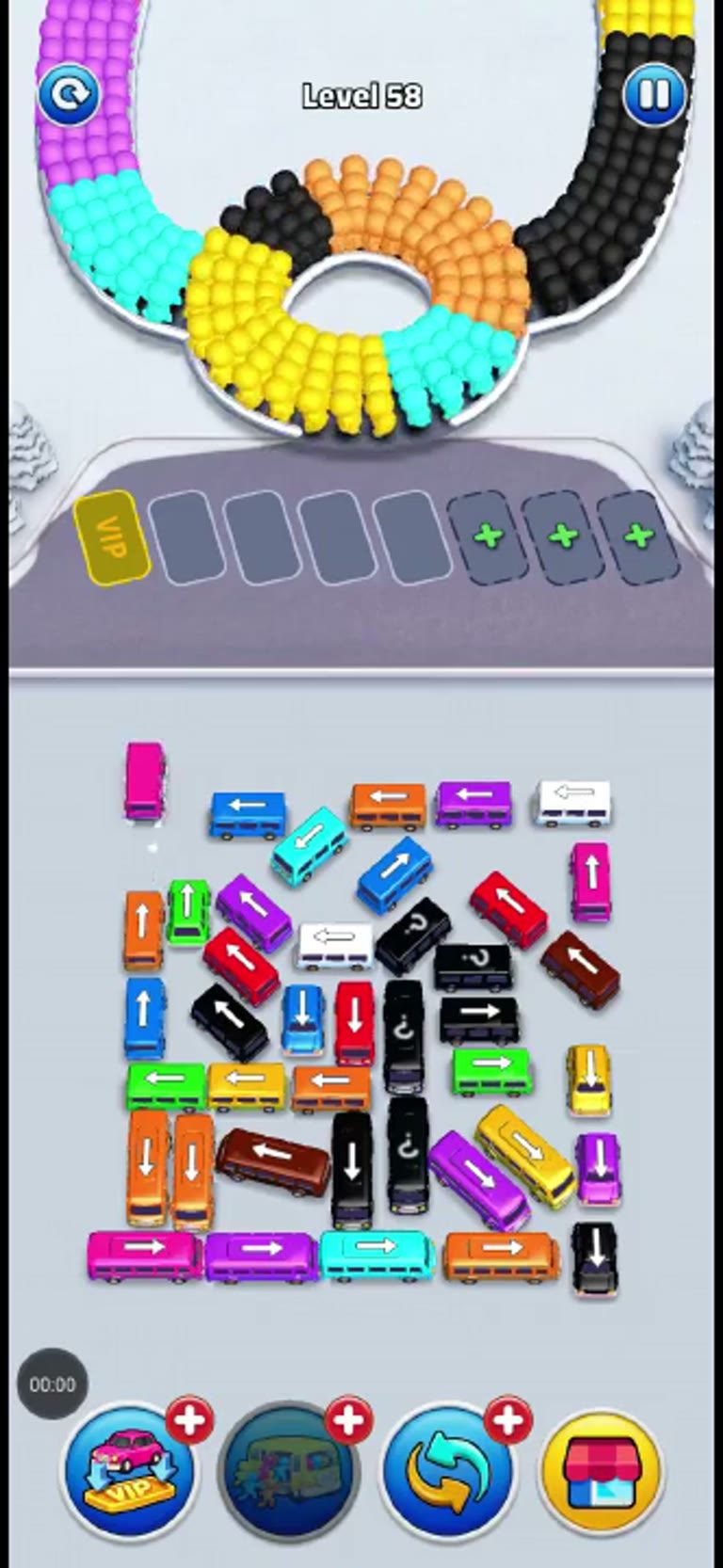 Bus Rush Fever Level 58 gameplay preview