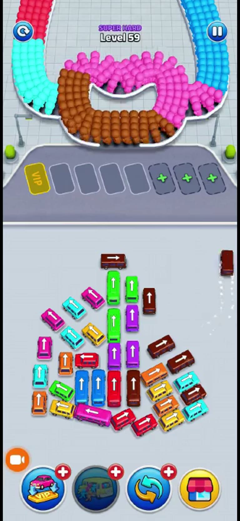 Bus Rush Fever Level 59 gameplay preview