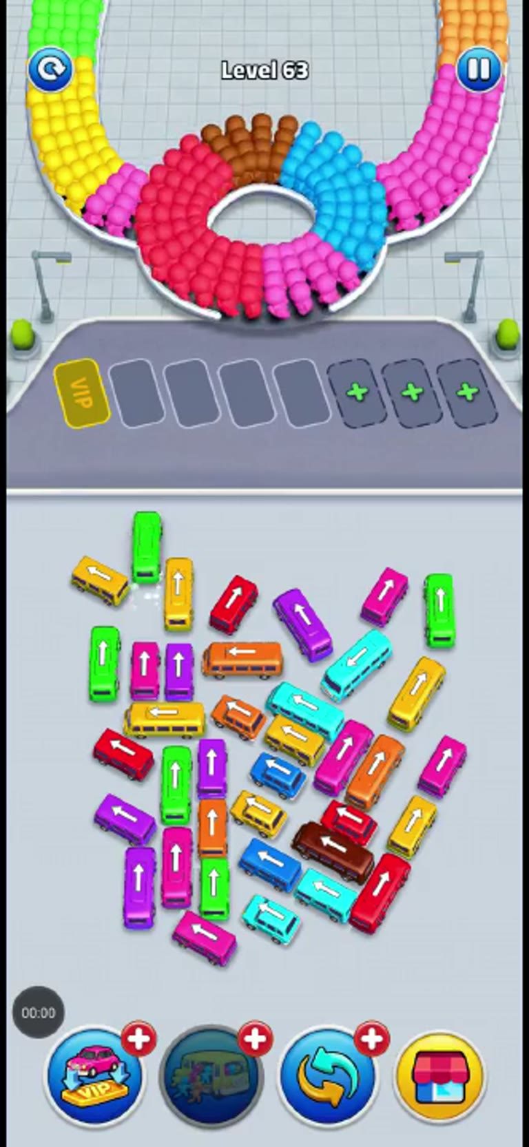 Bus Rush Fever Level 63 gameplay screenshot