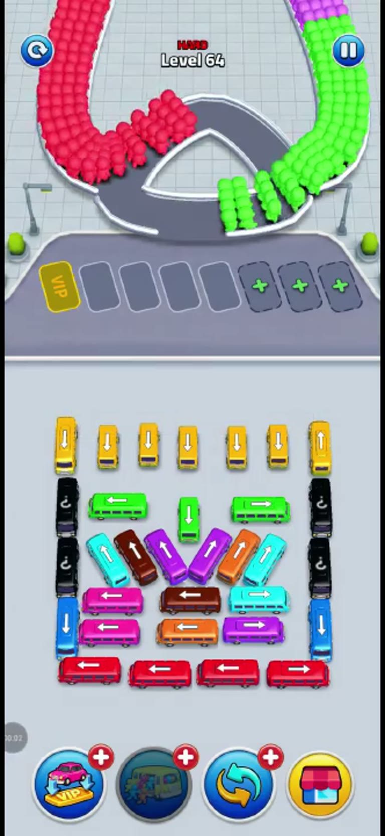 Bus Rush Fever Level 64 Walkthrough gameplay screenshot