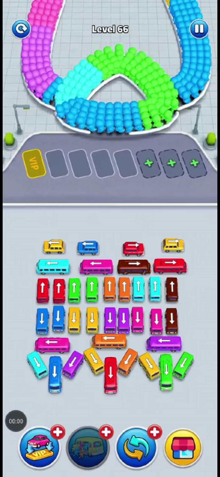 Bus Rush Fever Level 66 gameplay screenshot