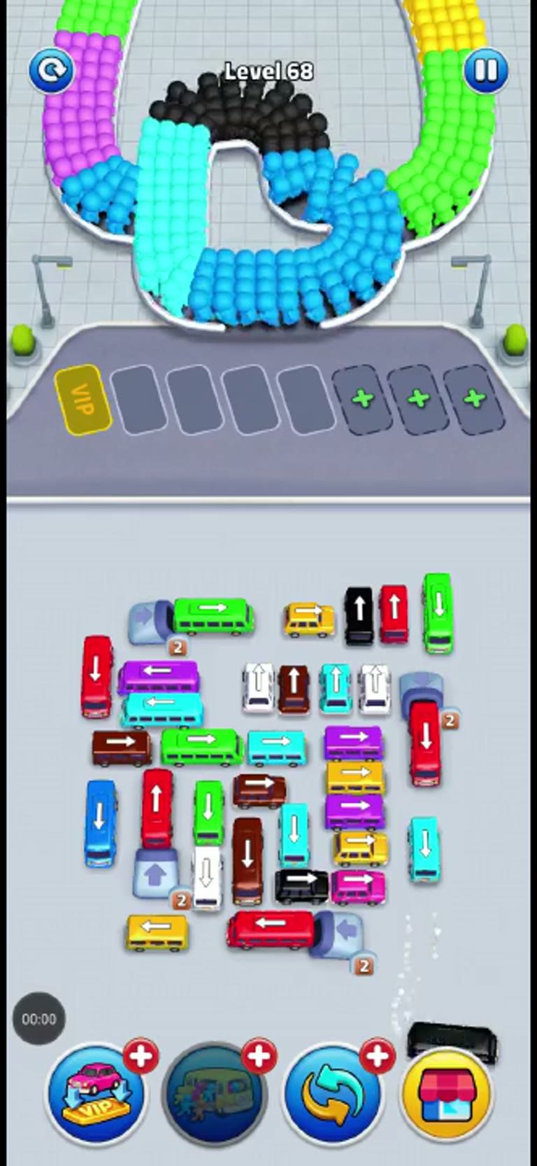 Bus Rush Fever Level 68 gameplay preview