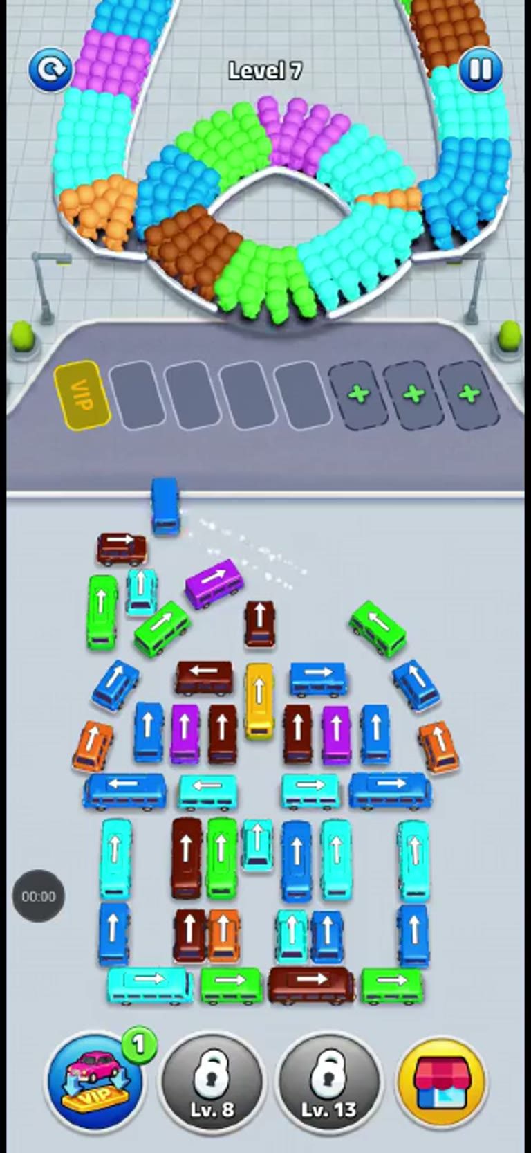 Bus Rush Fever Level 7 gameplay preview