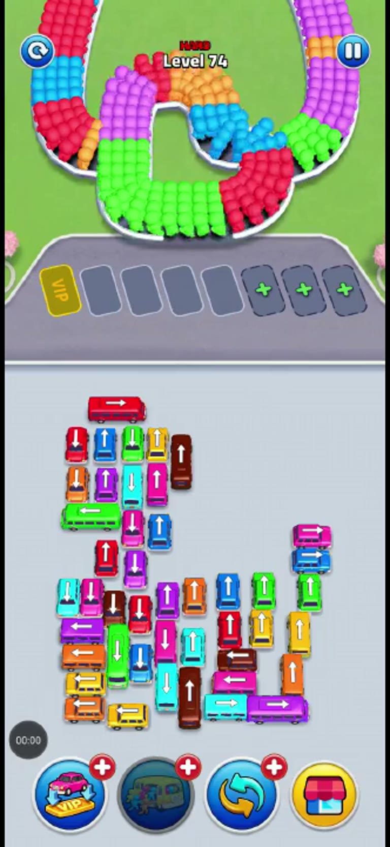 Bus Rush Fever Level 74 gameplay preview