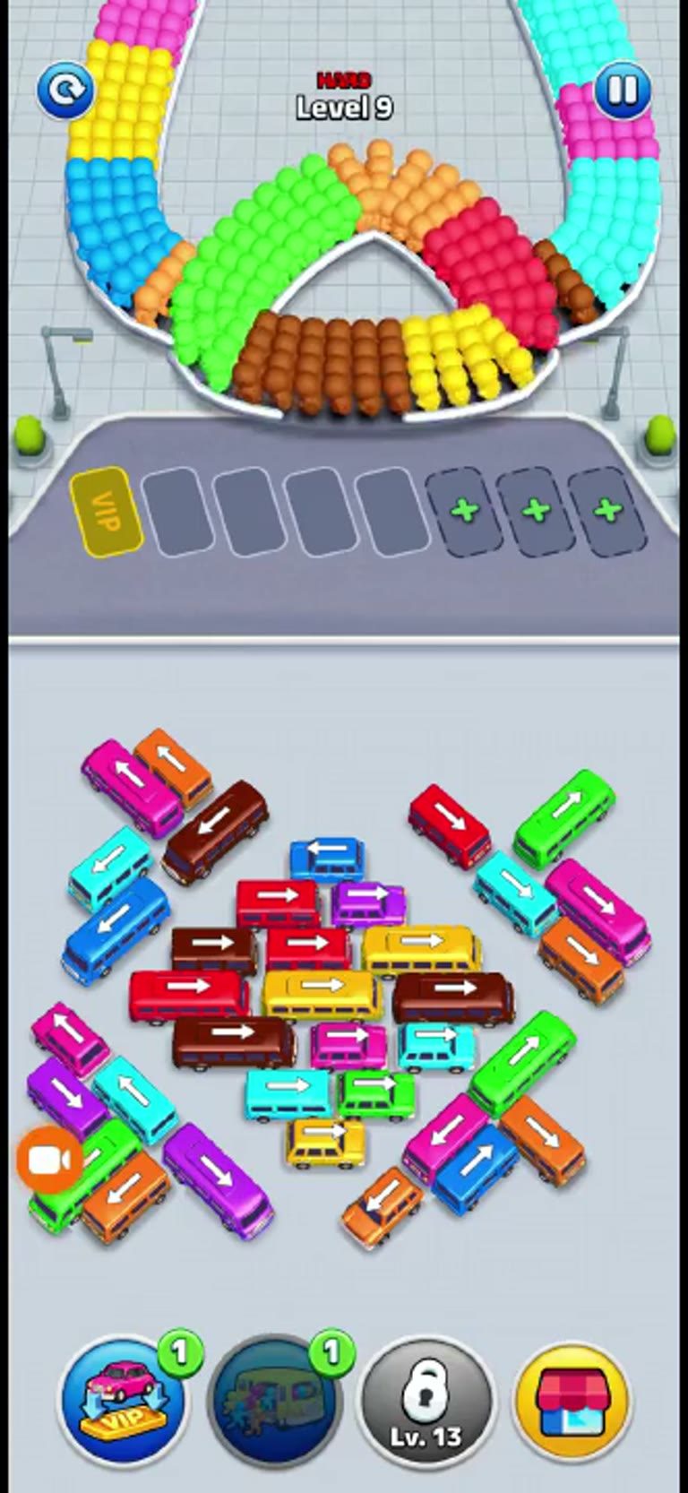 Bus Rush Fever Level 9 gameplay preview