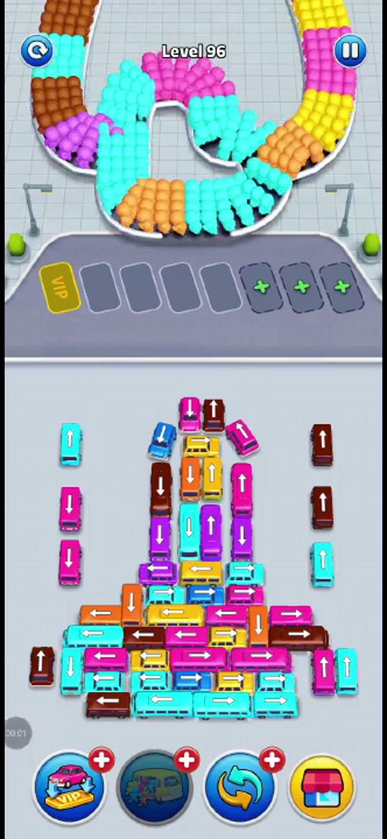 Bus Rush Fever Level 96 gameplay preview